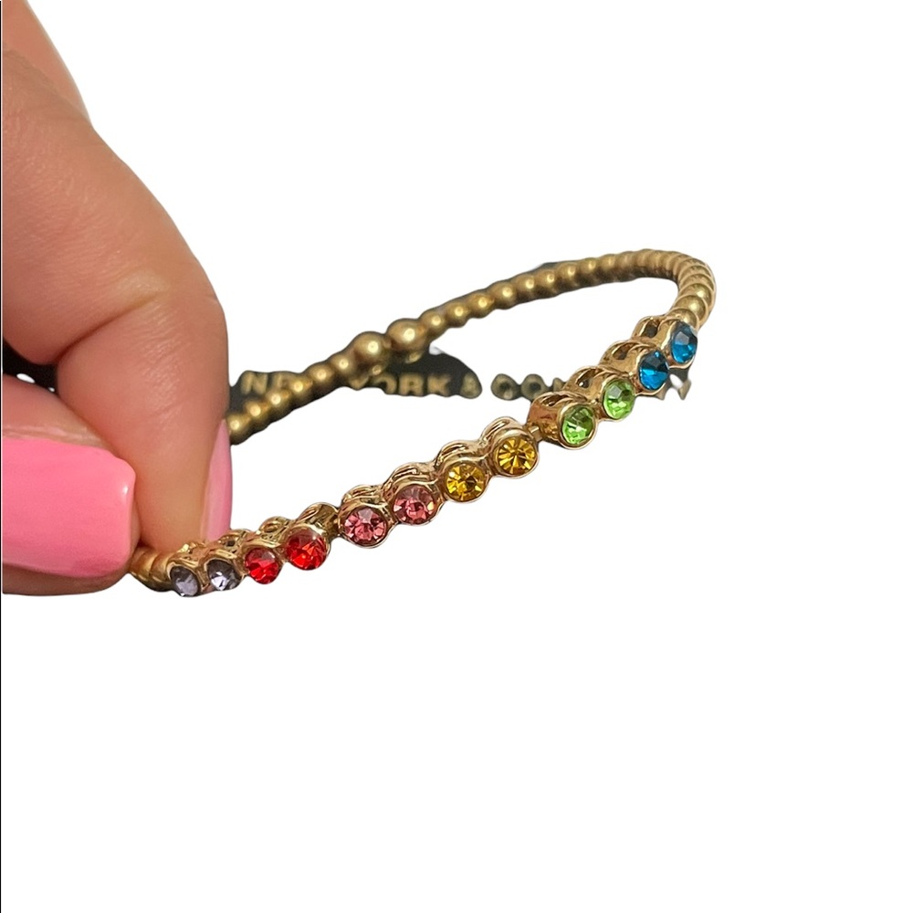 Rainbow and gold bracelet